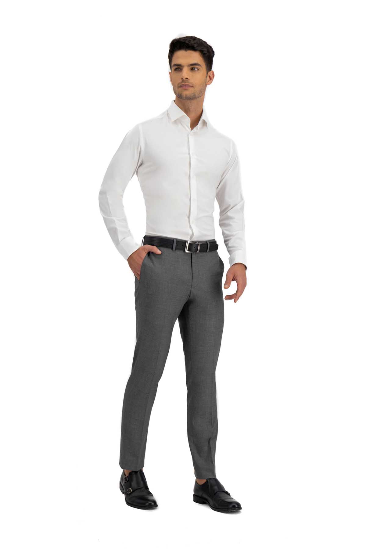Pantalón vestir gris oscuro - Hombre - OI2019